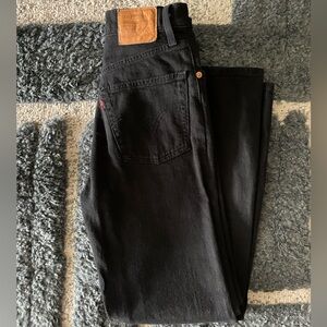 Levi's Black Ribcage Straight Ankle Jeans